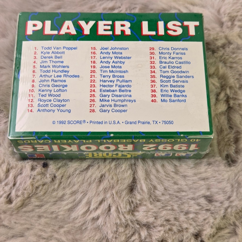 1992 Score Rookies Factory Sealed 40 Card Glossy Set